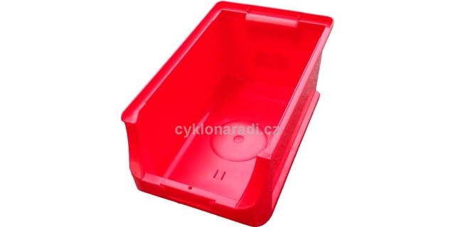 Box plastový, velikost 3, červený