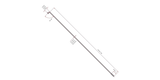 Paprsek DT Champion 2,34 x 304mm, bend/zahnutý, stříbrný