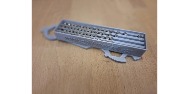 Zásobník na niple s logem cyklonaradi.cz, 3D tisk